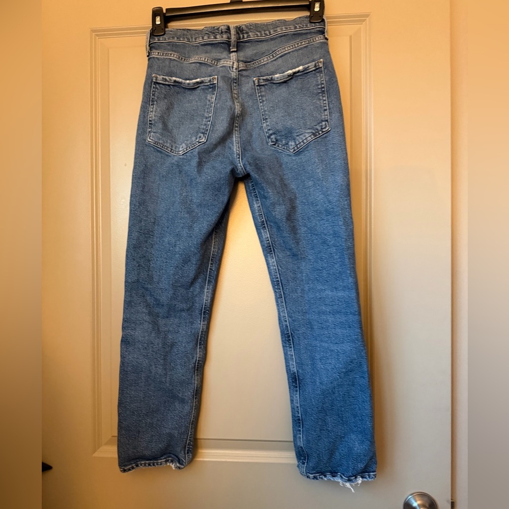 Agolde Riley High Rise Straight Crop Jeans - Frequnecy - Picture 7 of 13